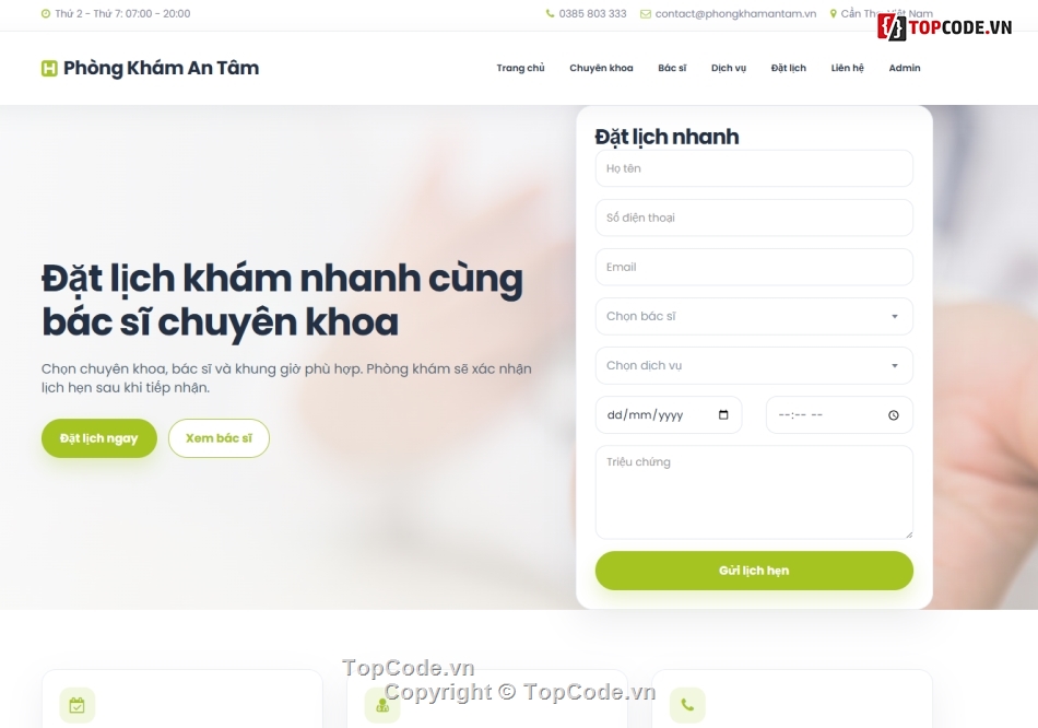 khám bệnh,website khám bệnh,web khám bệnh